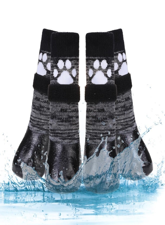 كولتيل جوارب كولتايل مانعة للانزلاق للكلاب لمنع لعق الكفوف، مناسبة للأرضيات الخشبية، أحذية للكلاب مناسبة للأرصفة الساخنة/الباردة مع مقابض للتحكم في الثبات، واقي كفوف مقاوم للماء للأحجام الصغيرة والمتوسطة والكبيرة، مقاس M - Image 1